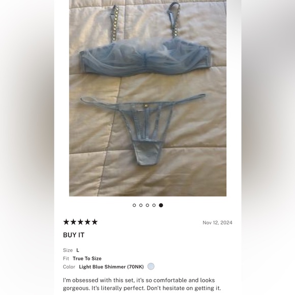 Victoria’s Secret Dream angels glitter tulle thong panty - Picture 8 of 8